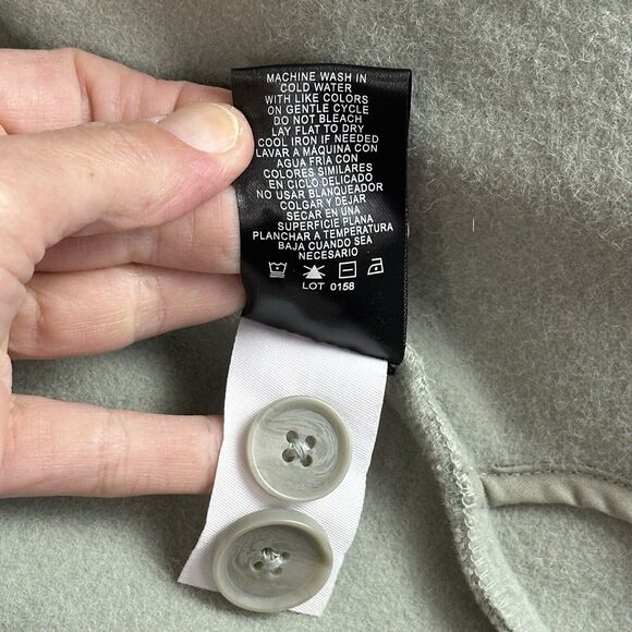 Hilary Radley Shacket Women Large Green Thick Shirt Jacket Preppy Casual Minimal - Picture 12 of 16